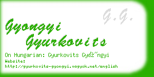 gyongyi gyurkovits business card